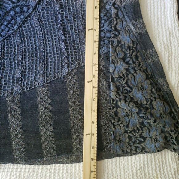 Radzoli Gray Floral Garden Lace Mesh Lined Pieced Seams Whimsigoth Size S - Picture 12 of 12